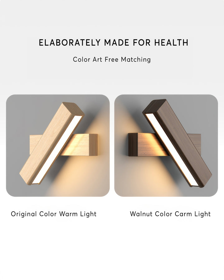 Stornfield | Swiveling Wall Lamp with Nordic Wood Grain