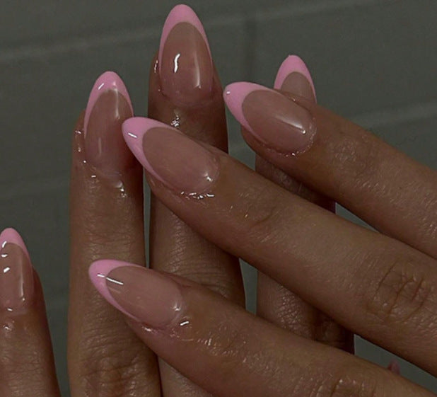 Luxury artificial nail tips with elegant French design Stornfield