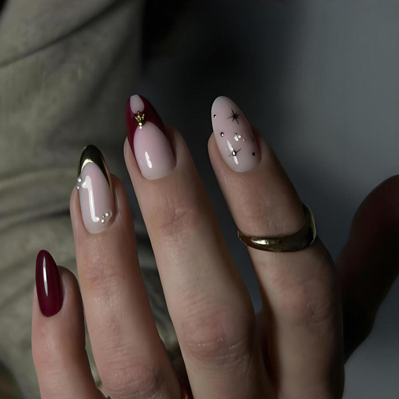 Nail art set with glamorous design elements and elegant accents Stornfield