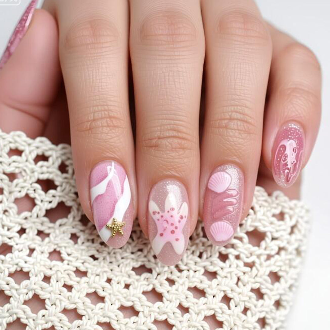 Artistic Floral Design Press-On Nail Set Stornfield 1787225204