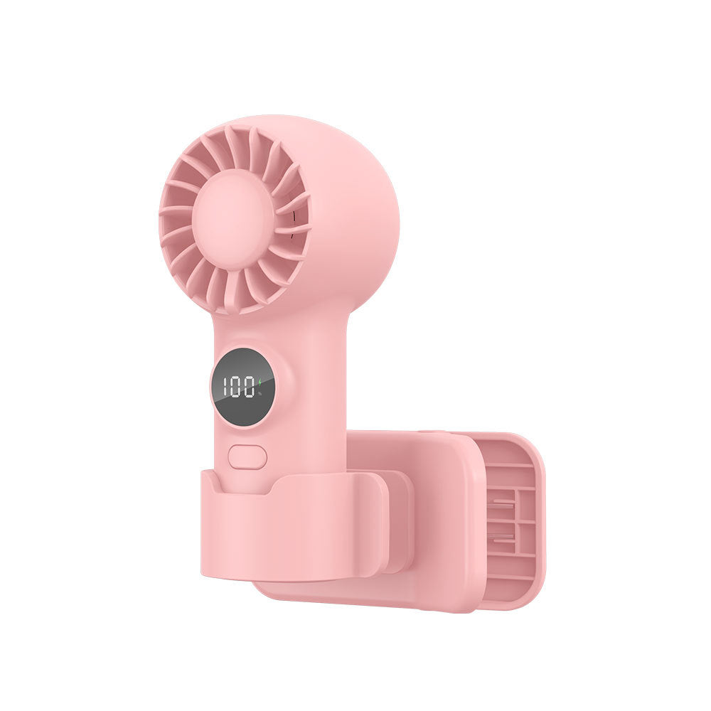 Unisex Mini Digital Display Rechargeable Handheld Fan Stornfield