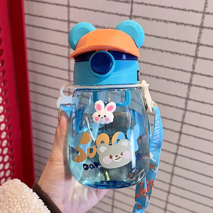 Women Playful Children's Drinking Bottle with Integrated Straw Stornfield