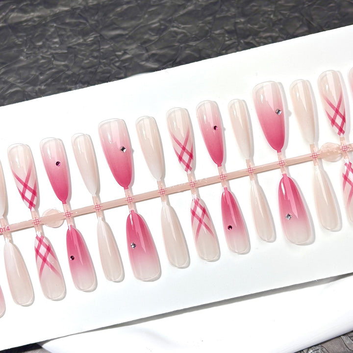 Elegant Ombre Press-On Nail Art Set