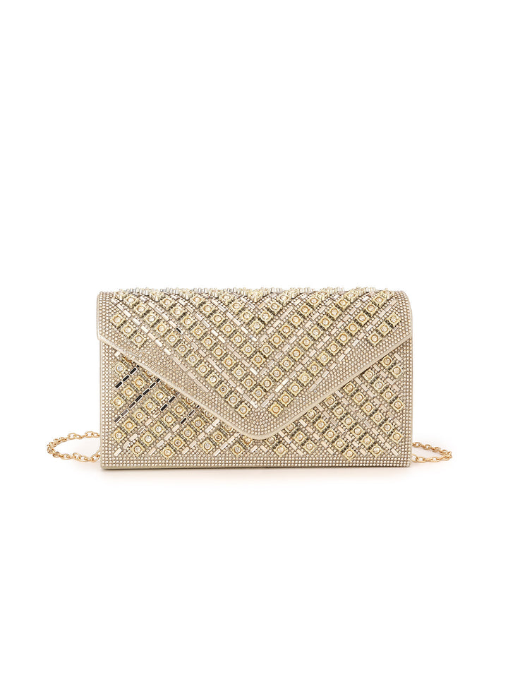 Crystal-Embellished Evening Clutch