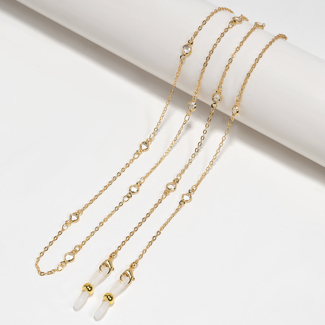 Crystal-Embellished Eyewear Chain Stornfield