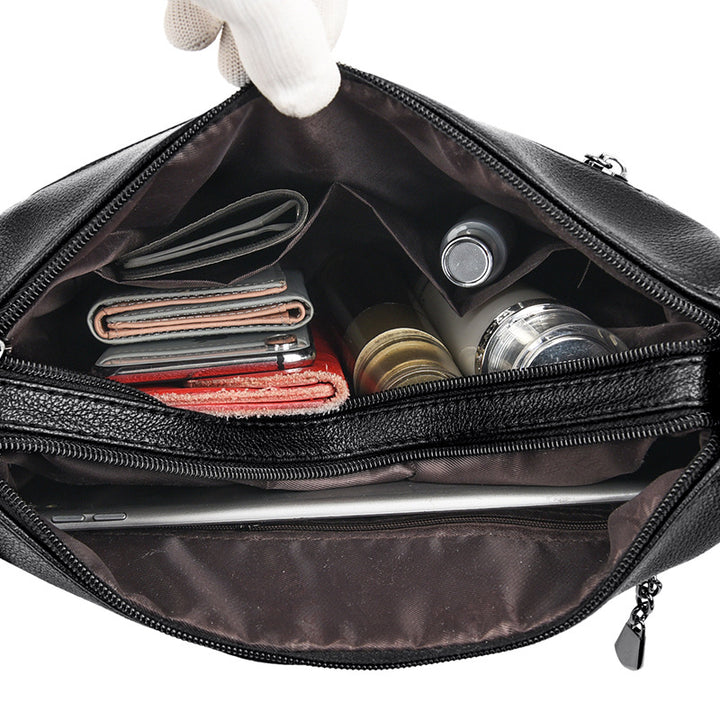 Elegant Zip-Detail Shoulder Bag Stornfield
