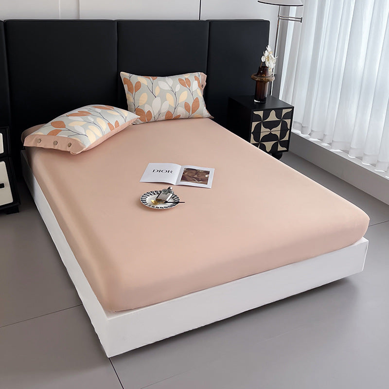 Fitted sheet made of elastic jersey with extra deep pocket