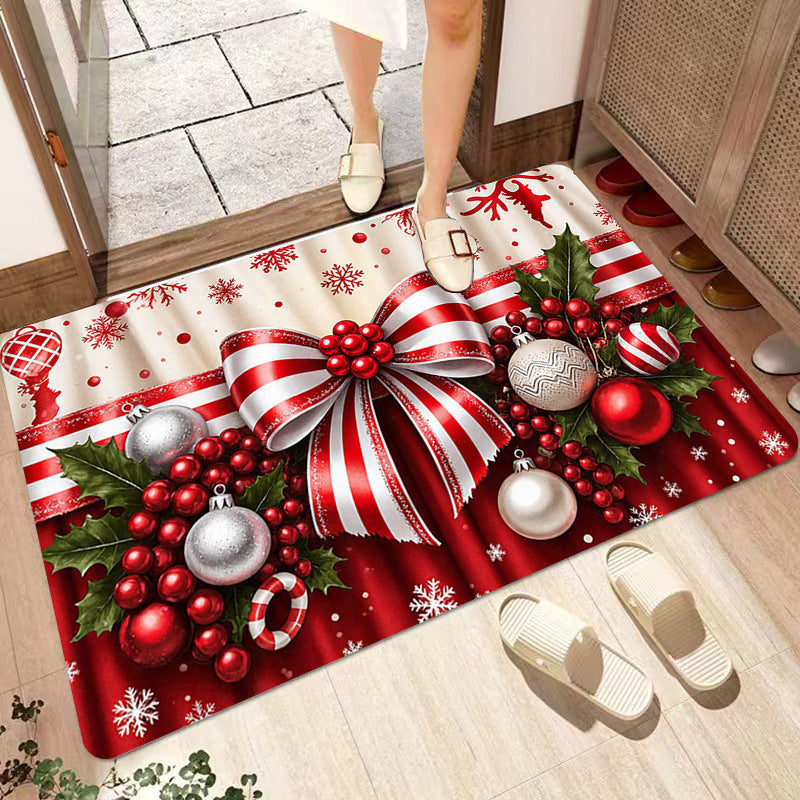 Festive Christmas Themed Area Mat Decor