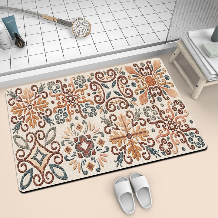 Artistic Mosaic Bath Mat Stornfield
