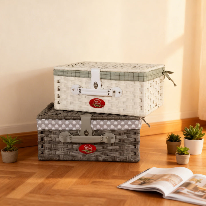 Ladies Decorative Storage Basket with Removable Fabric Cover Stornfield