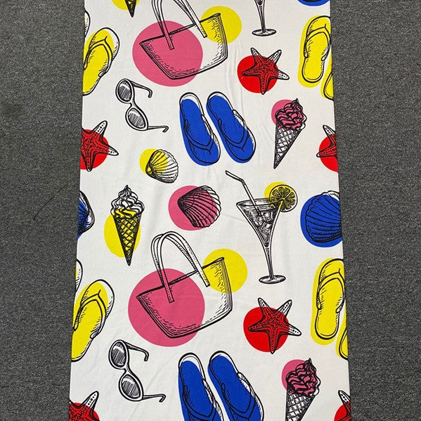 Beach towel with tropical flamingo design Stornfield