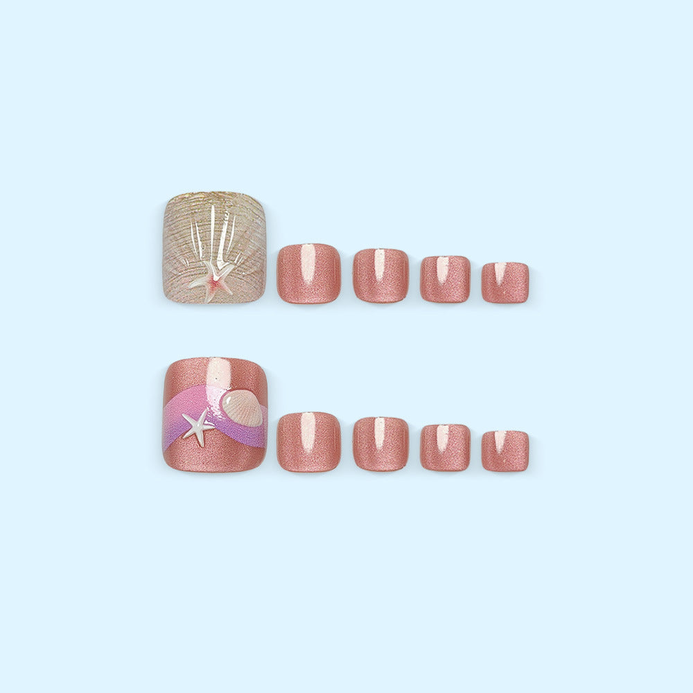 Nail art set with maritime motifs and glitter accents Stornfield