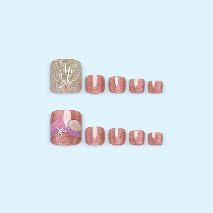 Nail art set with maritime motifs and glitter accents Stornfield