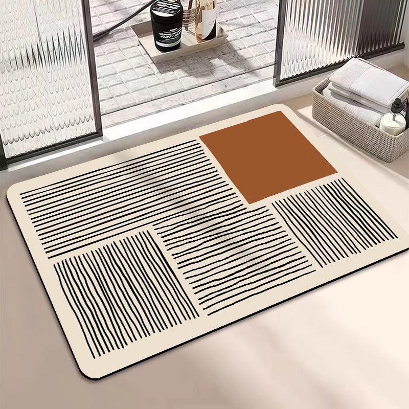 Abstract Geometric Design Bath Mat Stornfield