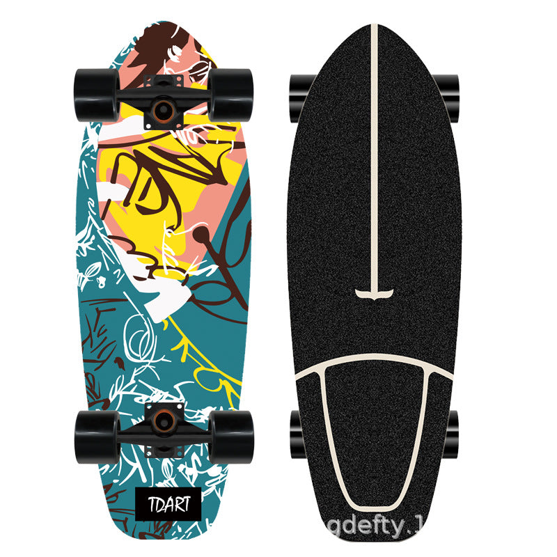Artistic Lion Design Skateboard Stornfield