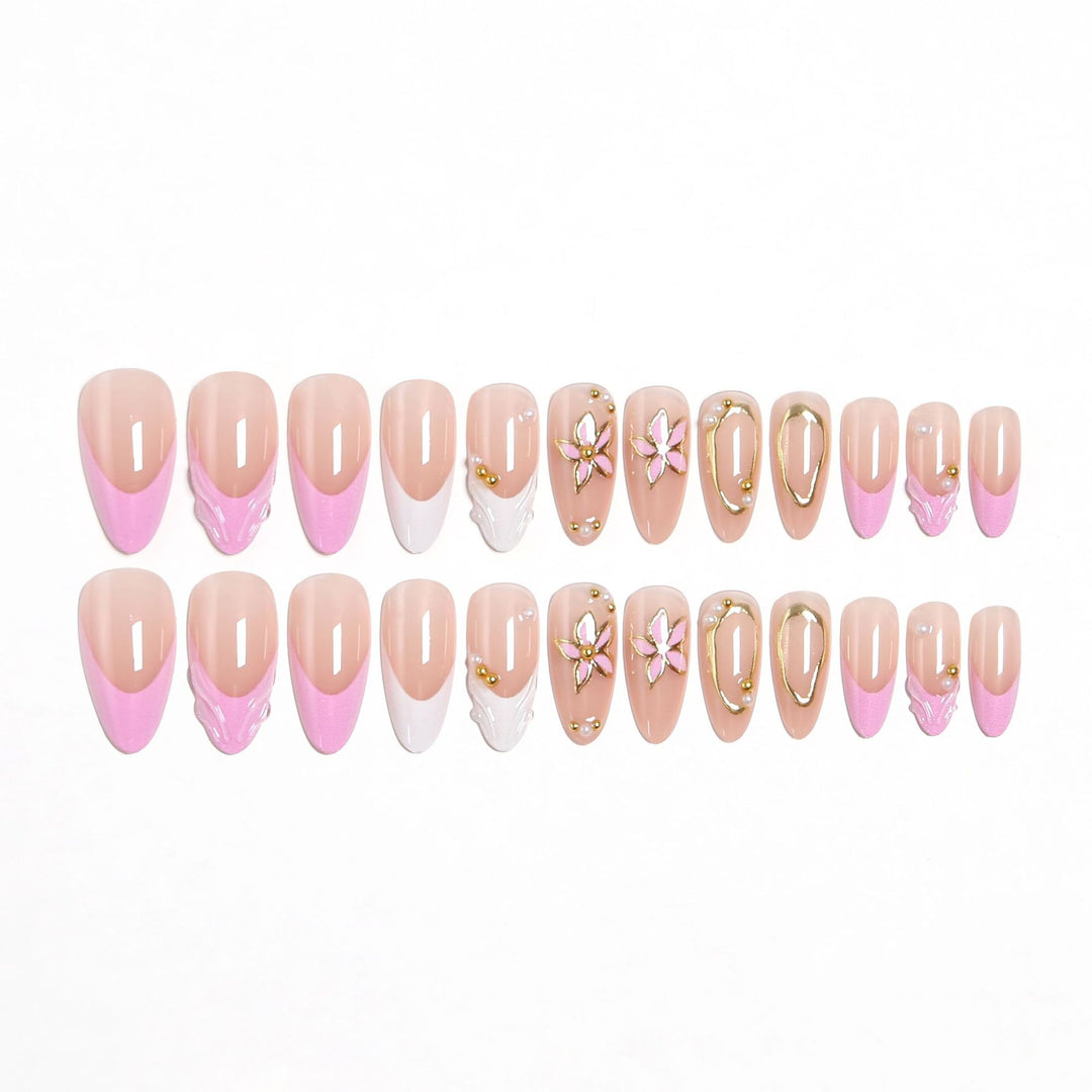 Exclusive artificial nails with elegant animal design and glitter accents Stornfield
