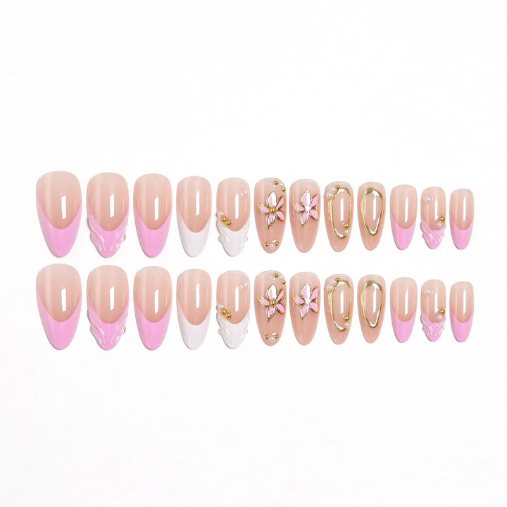 Exclusive artificial nails with elegant animal design and glitter accents Stornfield