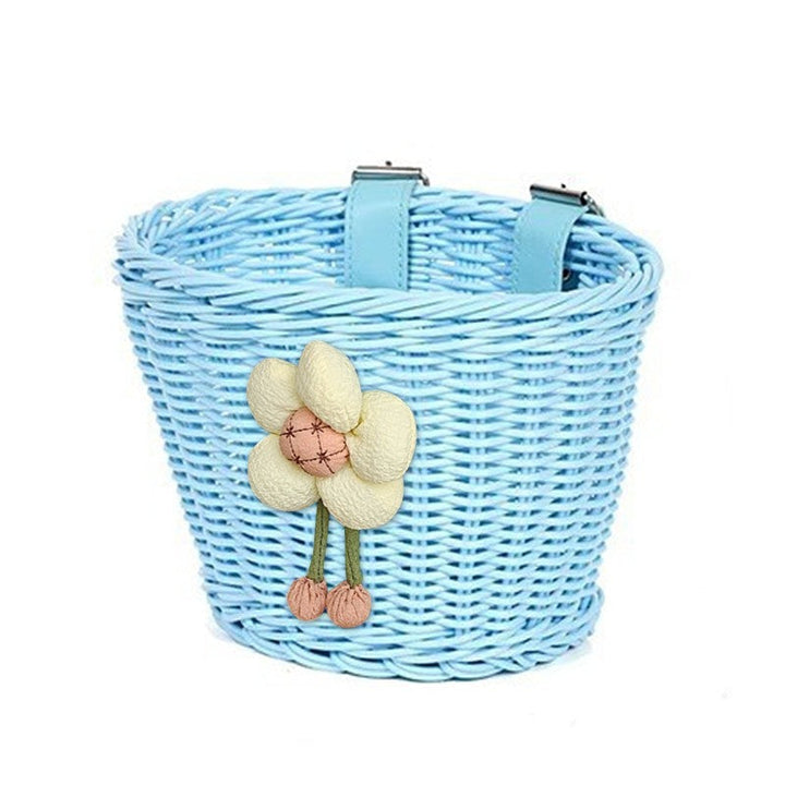 Floral-Embellished Bicycle Basket Stornfield