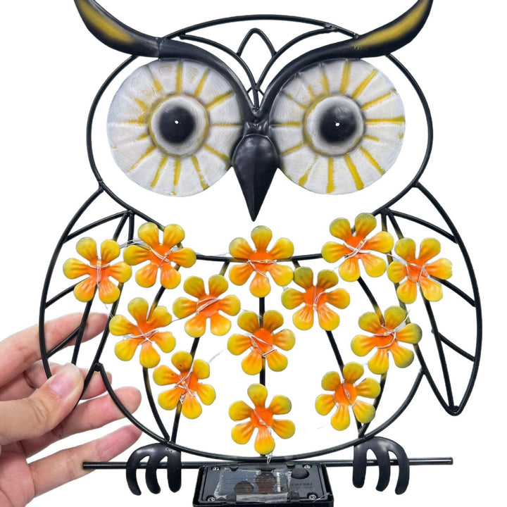 Decorative Metal Bee Wall Light With Integrated Fairy LED String And Solar Power Module Stornfield
