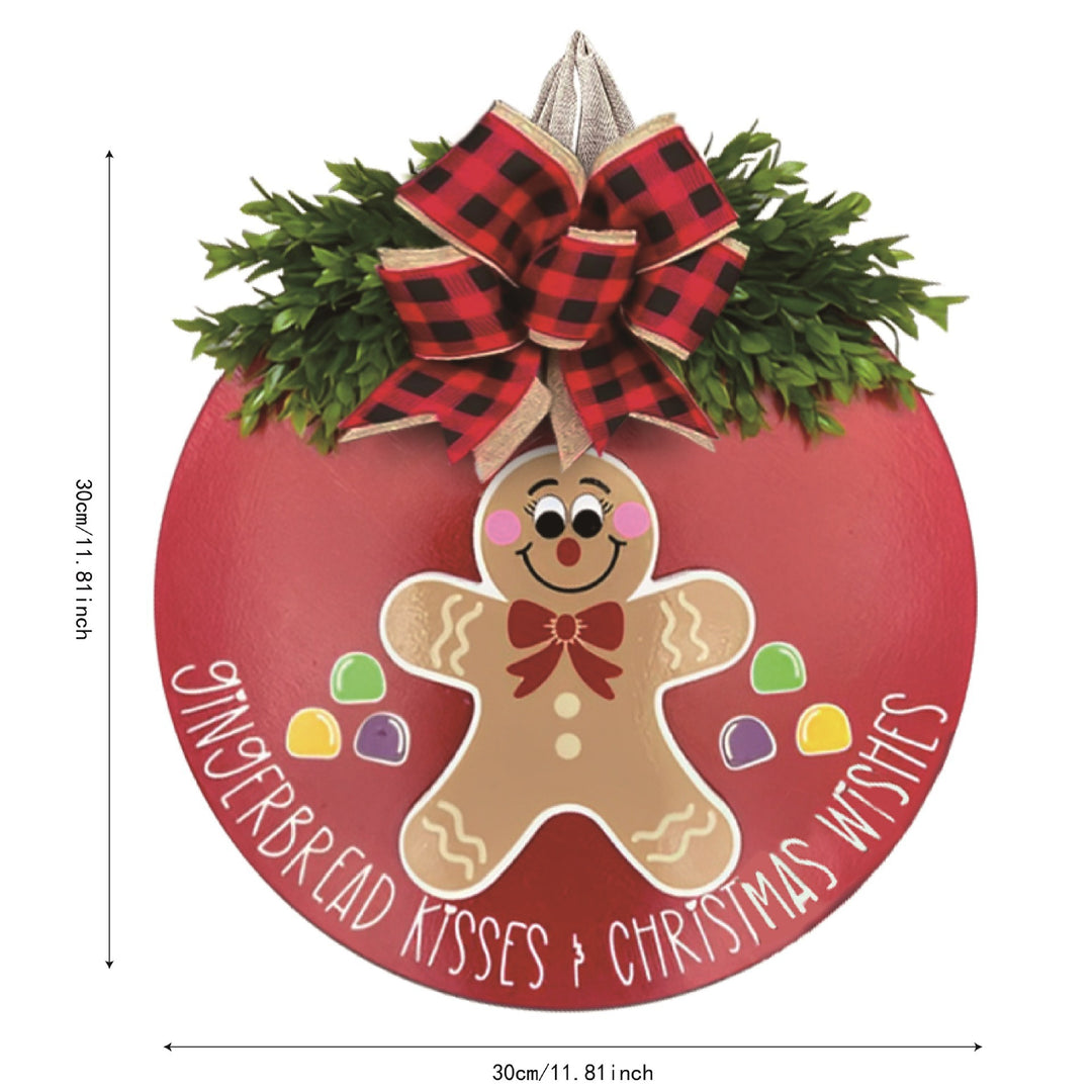 Festive Gingerbread-Themed Holiday Wreath
