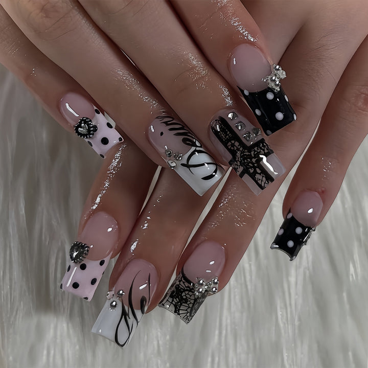 Artificial Nails with Glamorous Accents Stornfield