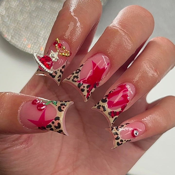 Artistic Leopard Print Press-On Nail Extensions Stornfield