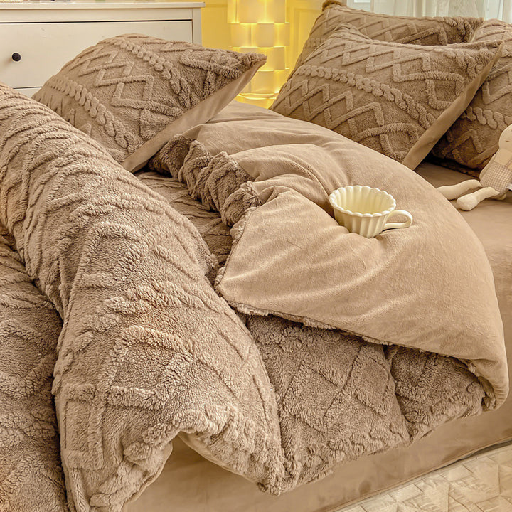 Cozy Textured Plush Blanket