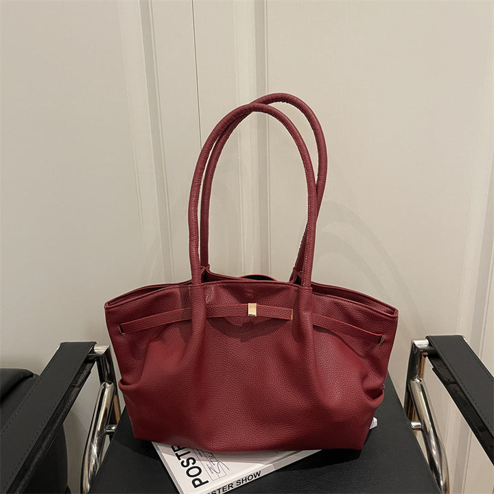 Premium Soft Leather Handheld Tote Bag Stornfield