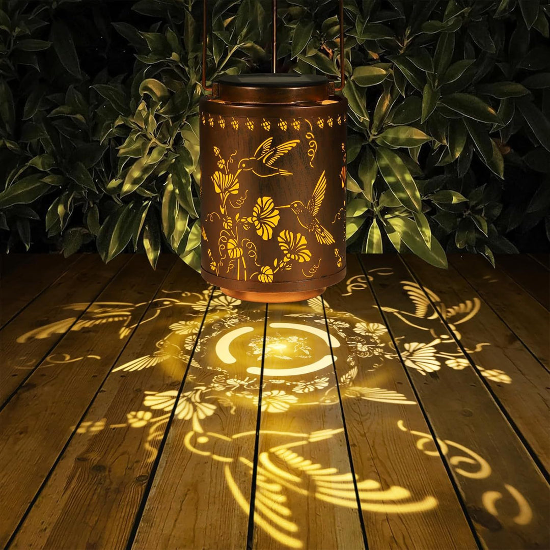 Intricate Metal Shadow Projection Table Lamp With Rechargeable LED Stornfield