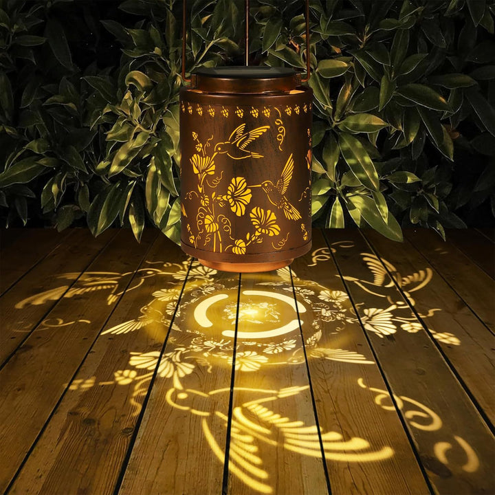 Intricate Metal Shadow Projection Table Lamp With Rechargeable LED Stornfield