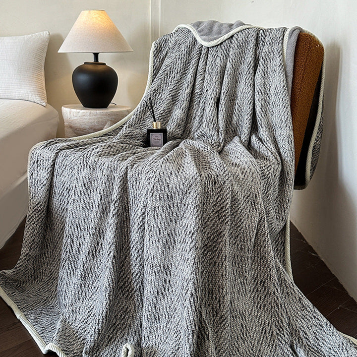 Textured Knit Fleece Blanket Stornfield