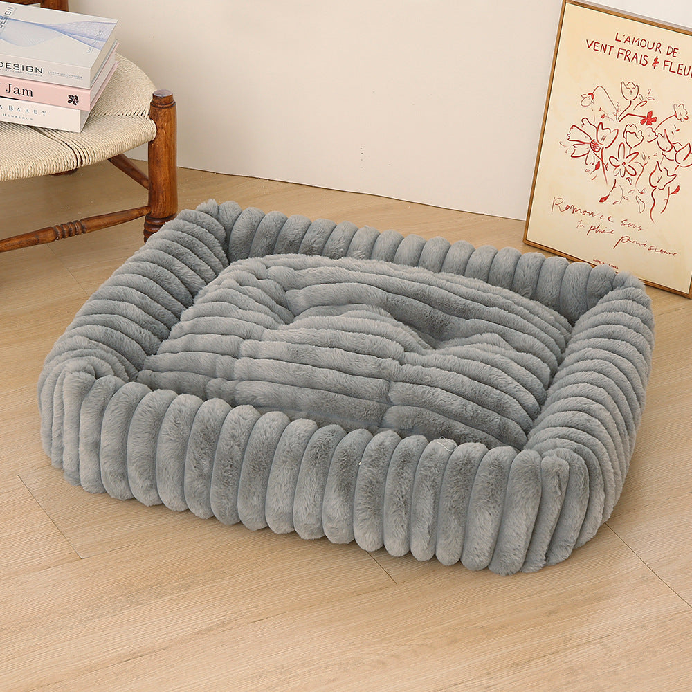 Women Plush Pet Bed with High Edge Stornfield