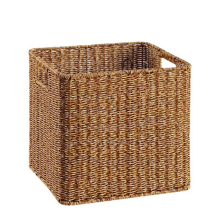 Unisex Rectangular Storage Basket made of braided rattan Stornfield