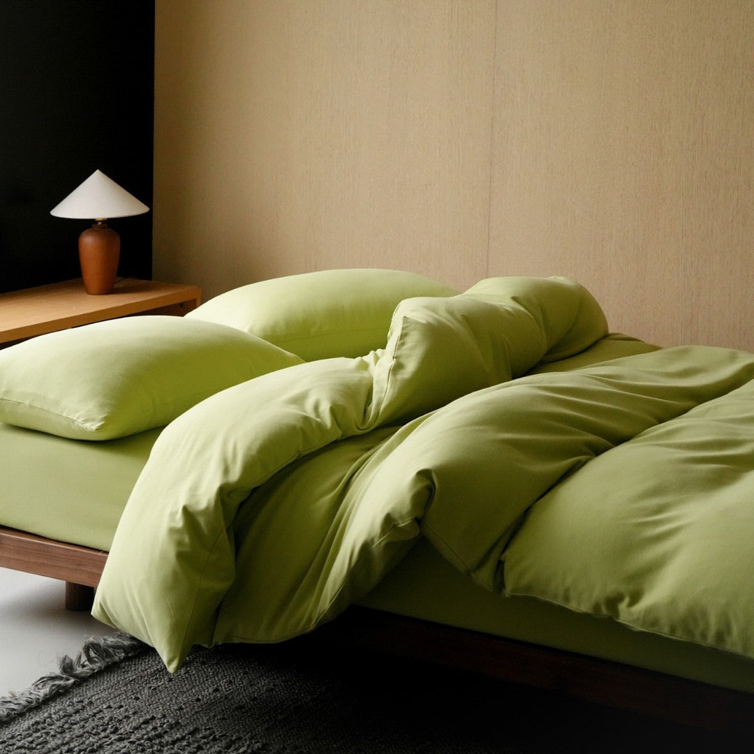 Premium Cotton Sateen Duvet Cover Set with Breathable Silky Finish