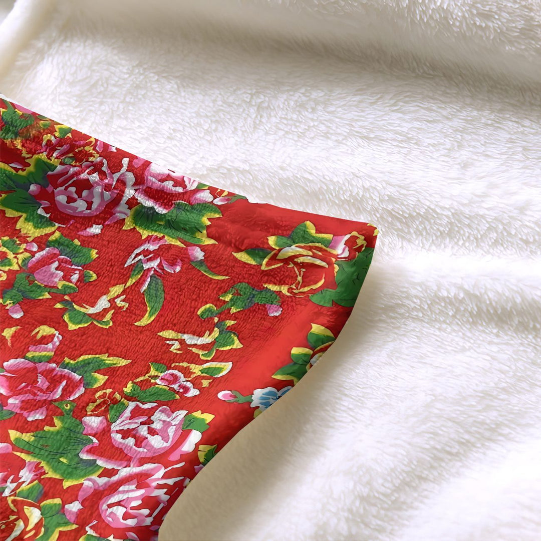 Floral Pattern Cozy Blanket