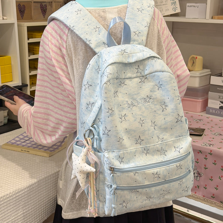 Star-Patterned School Backpack Stornfield