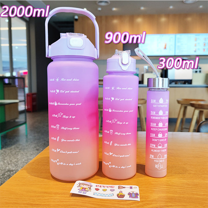 Women's ergonomic water bottle with motivational markings Stornfield
