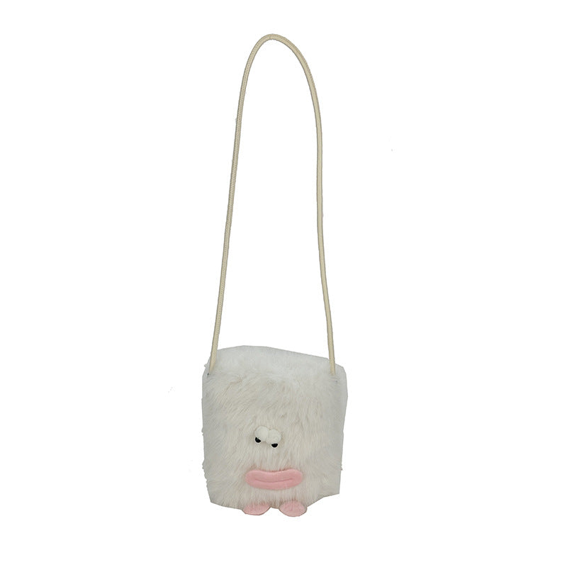 Plush shoulder bag with unique character design Stornfield