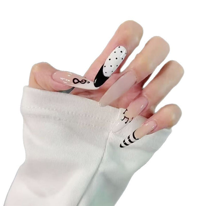 Musical Notes Themed Press-On Nail Art Set Stornfield