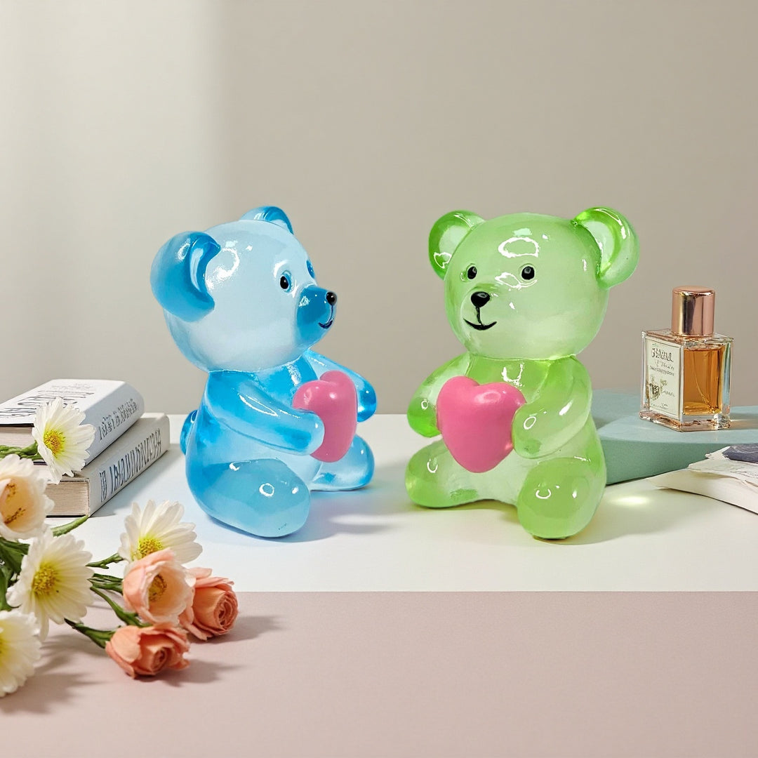 Decorative bear figure with heart Stornfield