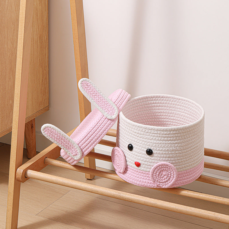 Plush Rabbit Storage Basket Stornfield