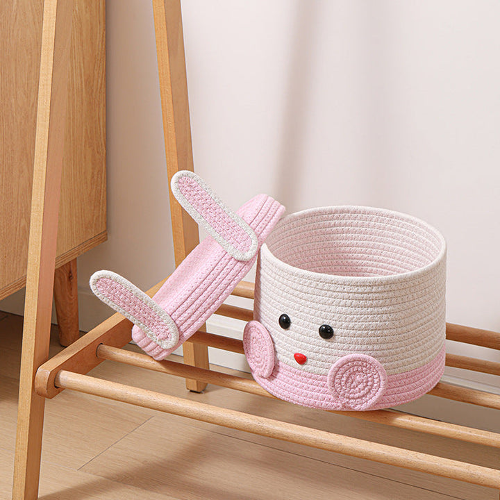 Plush Rabbit Storage Basket Stornfield