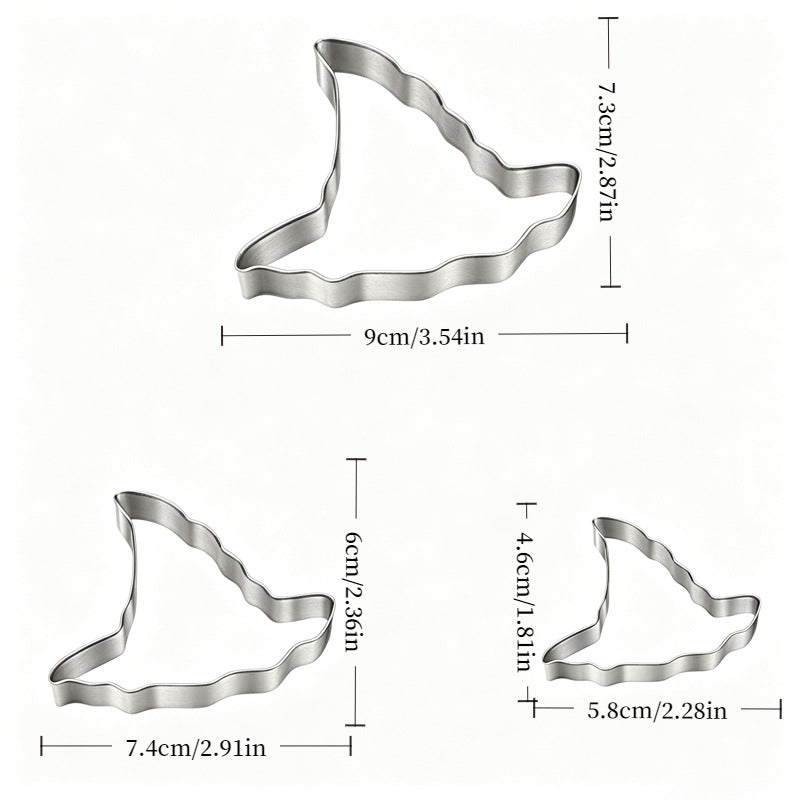 Pumpkin cookie cutter set made of stainless steel food safe with smooth edges