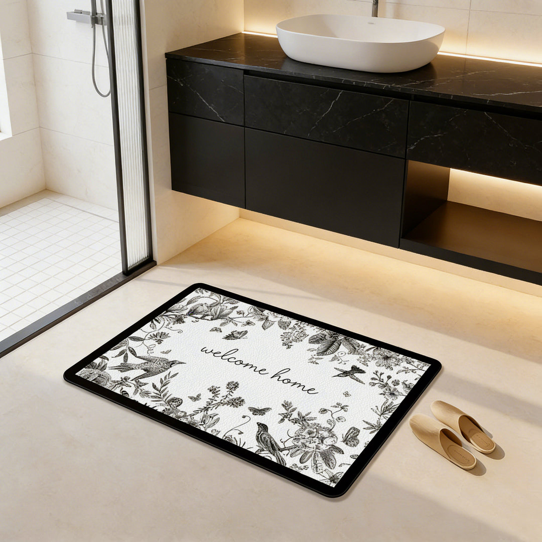 Decorative Citrus-Themed Bath Mat Stornfield