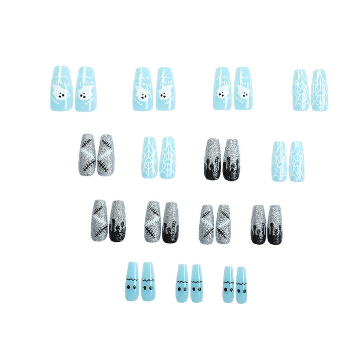 Creative Halloween-Themed Press-On Nail Art Set