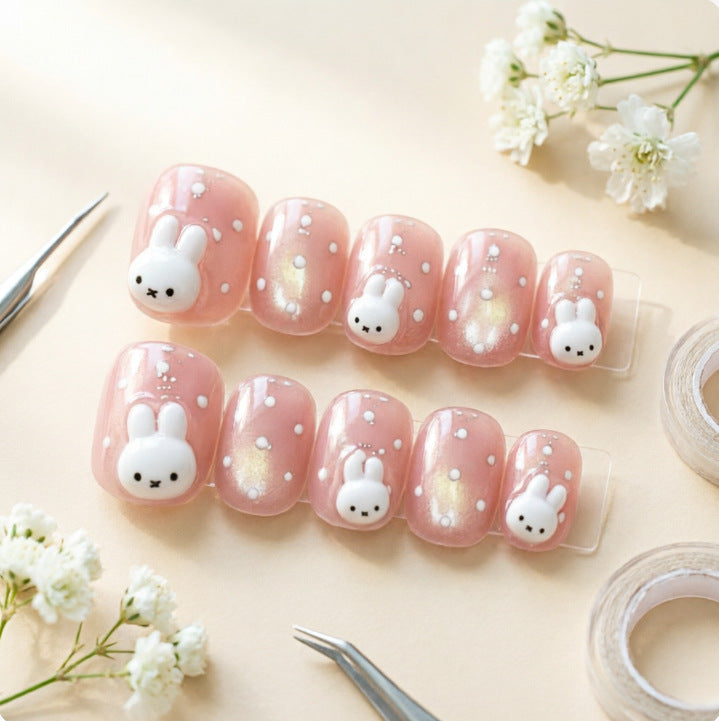Cute Bunny Design Artificial Nails Stornfield