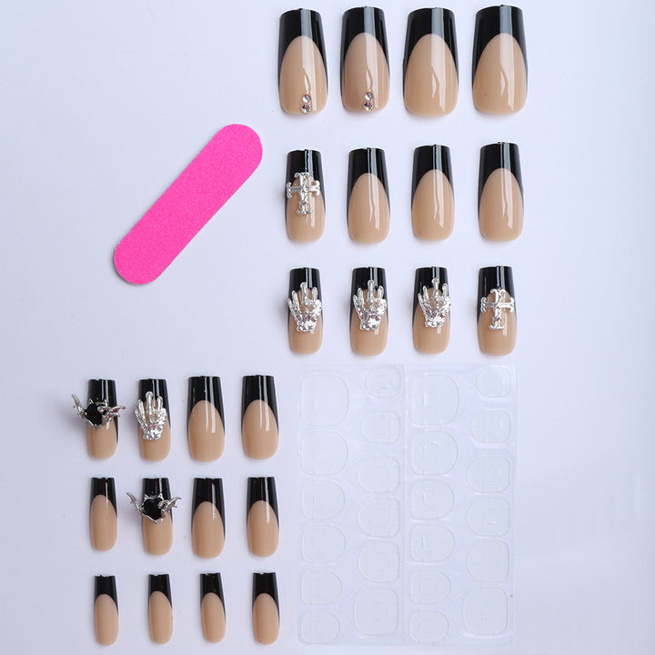 Artificial nails with glamorous sparkling embellishments Stornfield