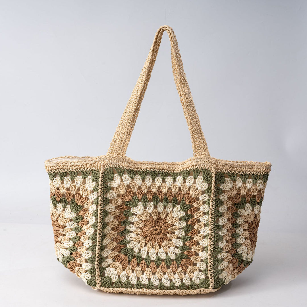 Handcrafted Beach Bag in Geometric Design Stornfield