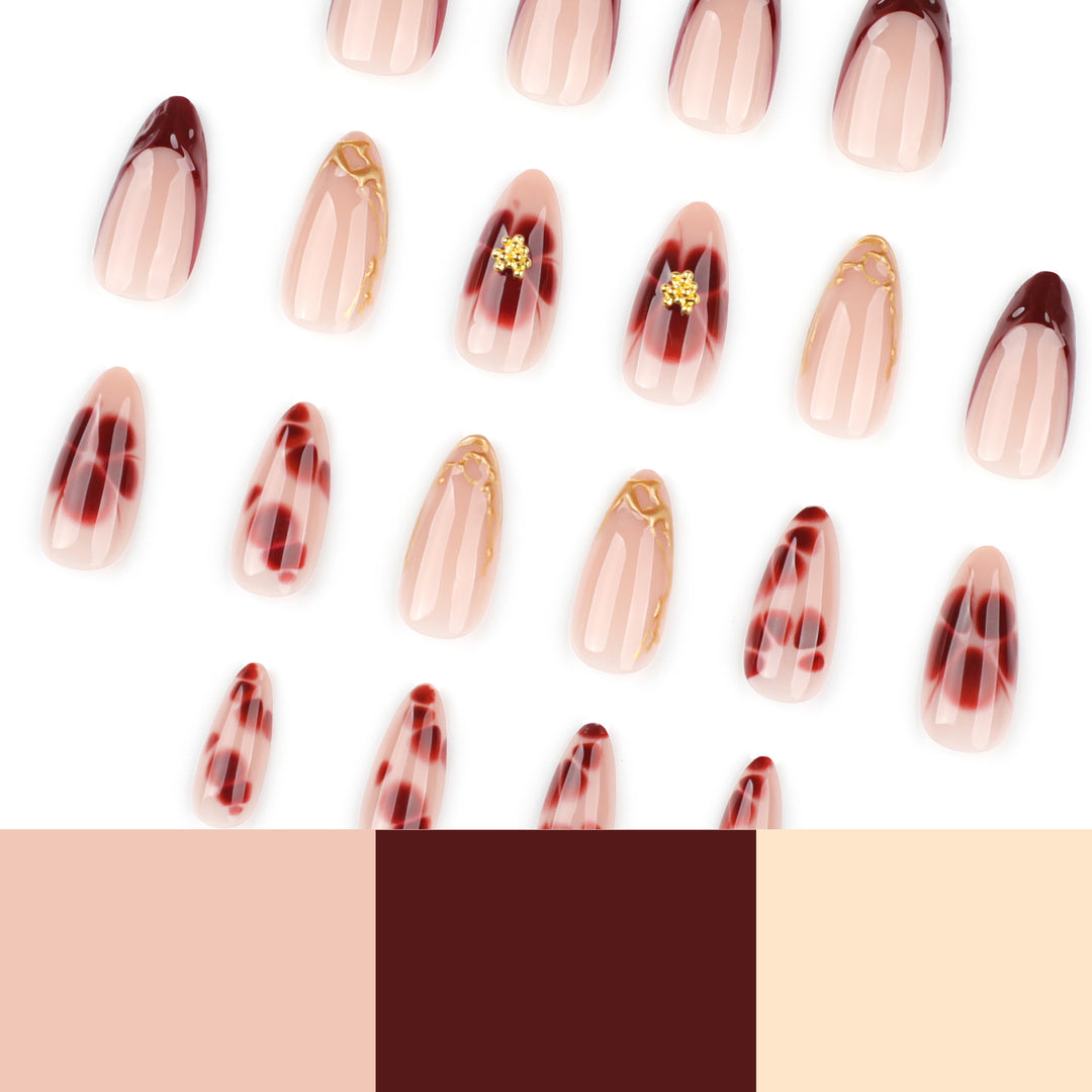 Artificial nail art with floral accents and boutique design Stornfield