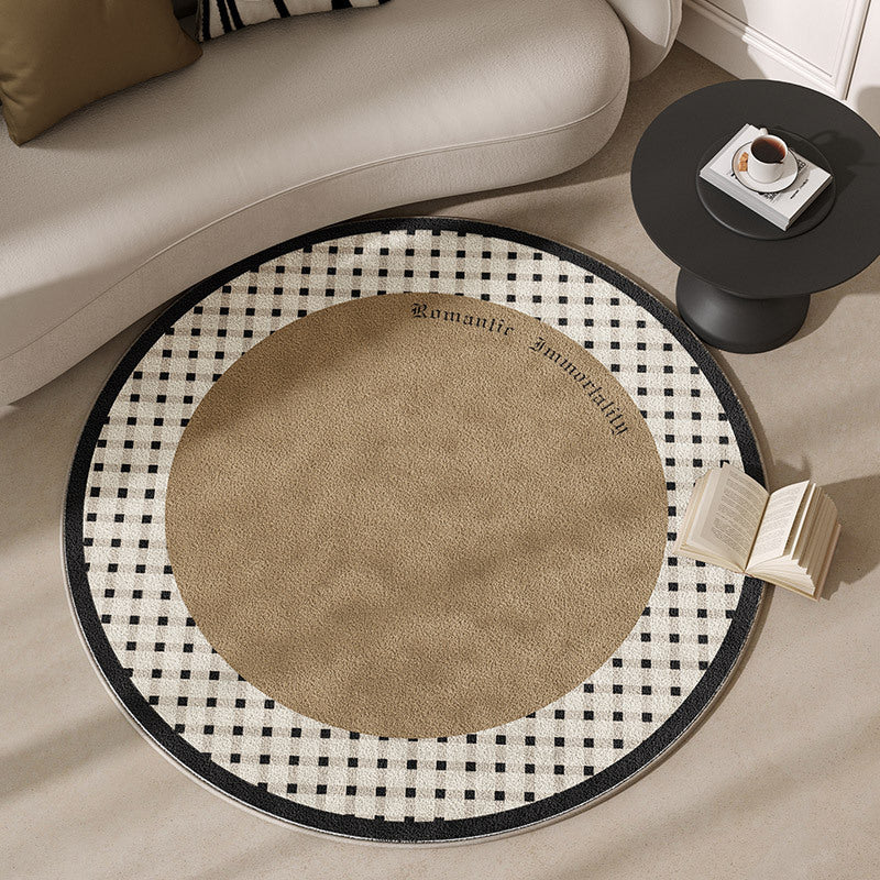 Round Motivational Area Rug Stornfield